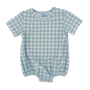 Ann + Reeves Play Bubble 9M Blue Gingham Plaid